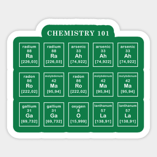 Chemistry Class 101 Sticker